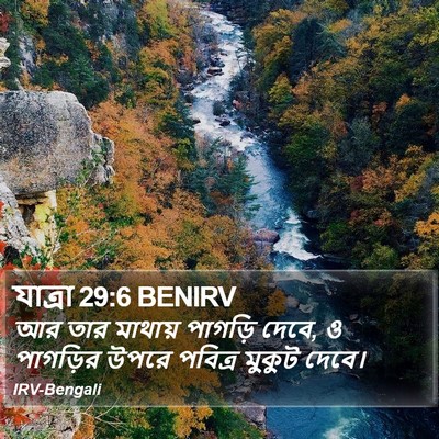যাত্ৰা 29:6 BENIRV Bible Verse Image