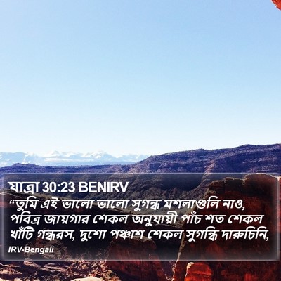 যাত্ৰা 30:23 BENIRV Bible Verse Image