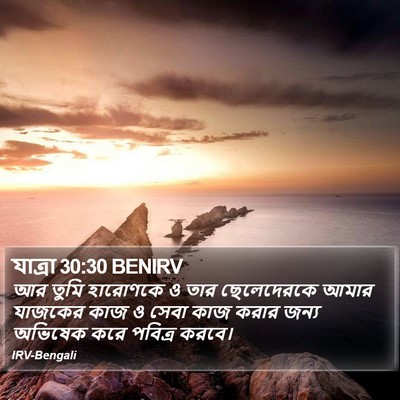 যাত্ৰা 30:30 BENIRV Bible Verse Image