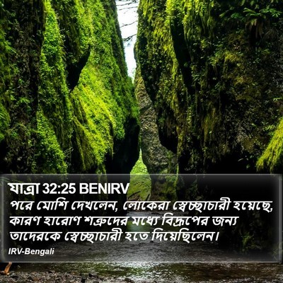 যাত্ৰা 32:25 BENIRV Bible Verse Image