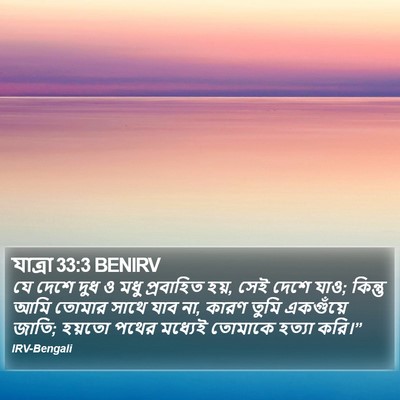 যাত্ৰা 33:3 BENIRV Bible Verse Image