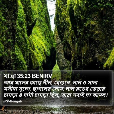 যাত্ৰা 35:23 BENIRV Bible Verse Image