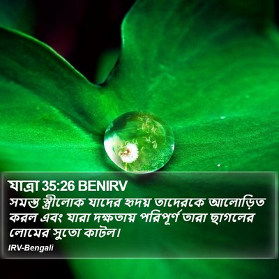 যাত্ৰা 35:26 BENIRV Bible Verse Image