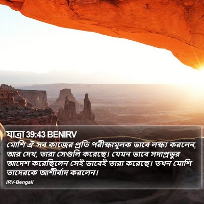 যাত্ৰা 39:43 BENIRV Bible Verse Image