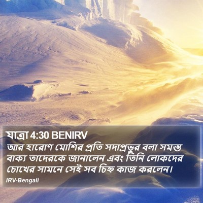 যাত্ৰা 4:30 BENIRV Bible Verse Image