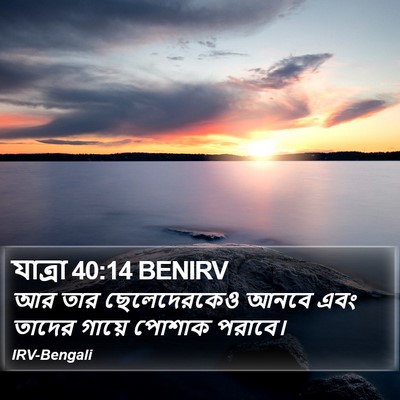 যাত্ৰা 40:14 BENIRV Bible Verse Image