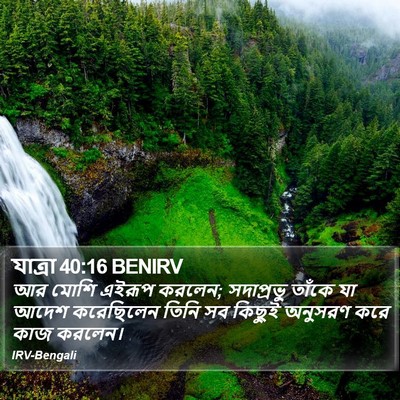 যাত্ৰা 40:16 BENIRV Bible Verse Image