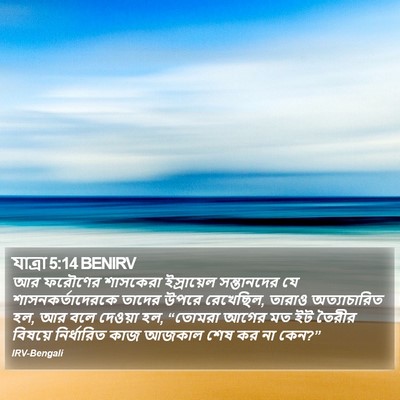 যাত্ৰা 5:14 BENIRV Bible Verse Image