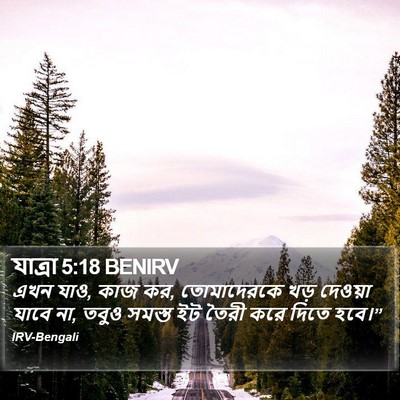যাত্ৰা 5:18 BENIRV Bible Verse Image