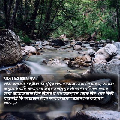 যাত্ৰা 5:3 BENIRV Bible Verse Image