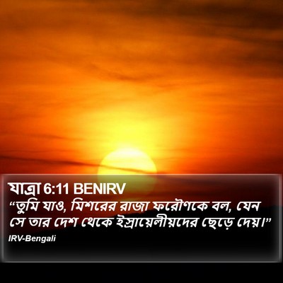 যাত্ৰা 6:11 BENIRV Bible Verse Image