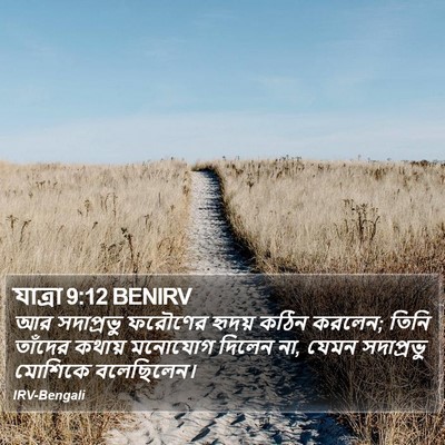 যাত্ৰা 9:12 BENIRV Bible Verse Image