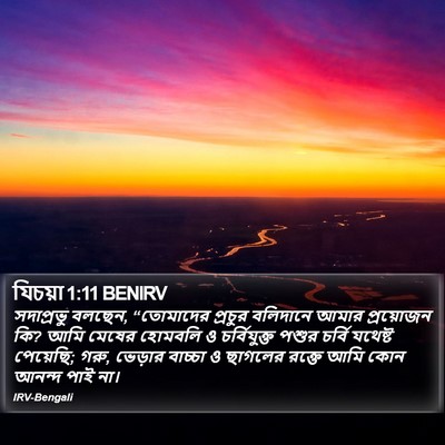 যিচয়া 1:11 BENIRV Bible Verse Image