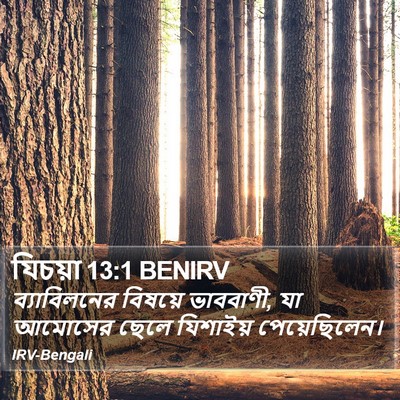 যিচয়া 13:1 BENIRV Bible Verse Image