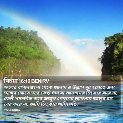 যিচয়া 16:10 BENIRV Bible Verse Image
