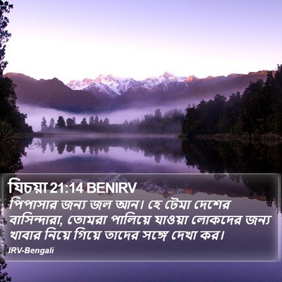 যিচয়া 21:14 BENIRV Bible Verse Image