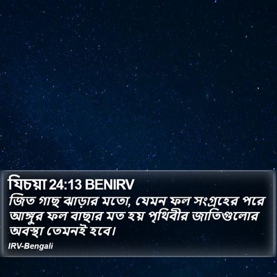 যিচয়া 24:13 BENIRV Bible Verse Image