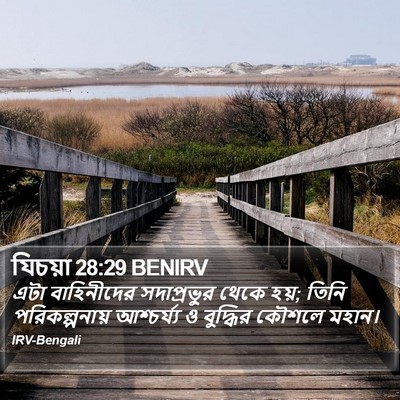 যিচয়া 28:29 BENIRV Bible Verse Image