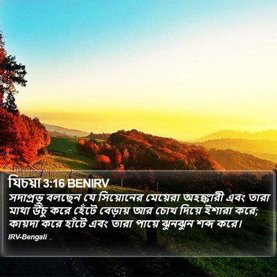 যিচয়া 3:16 BENIRV Bible Verse Image