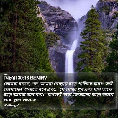 যিচয়া 30:16 BENIRV Bible Verse Image