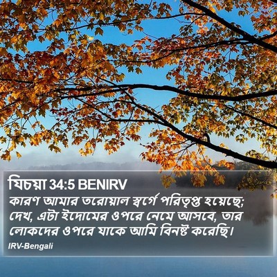 যিচয়া 34:5 BENIRV Bible Verse Image