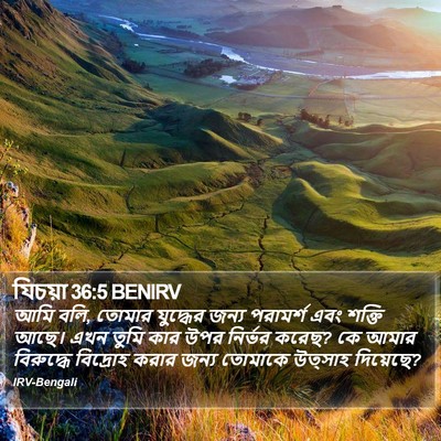 যিচয়া 36:5 BENIRV Bible Verse Image