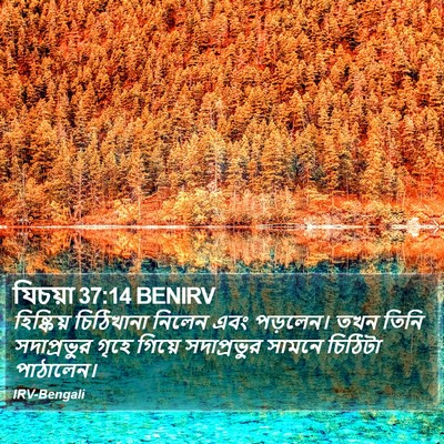 যিচয়া 37:14 BENIRV Bible Verse Image