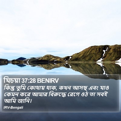 যিচয়া 37:28 BENIRV Bible Verse Image