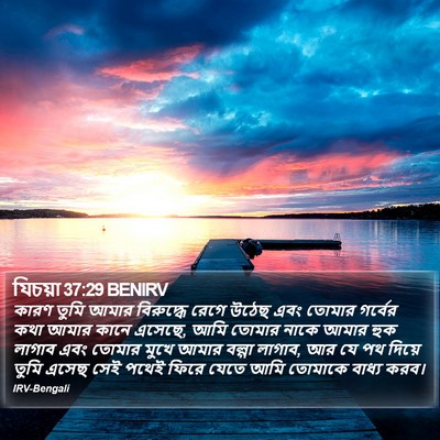 যিচয়া 37:29 BENIRV Bible Verse Image