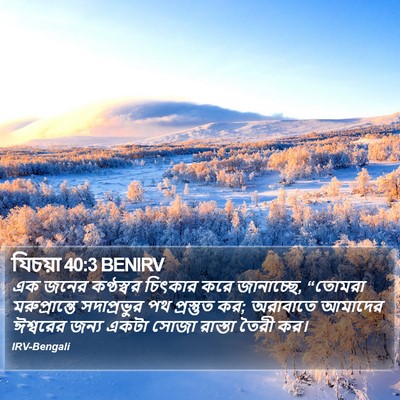 যিচয়া 40:3 BENIRV Bible Verse Image