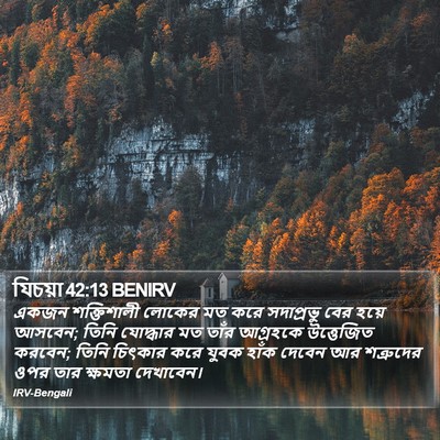 যিচয়া 42:13 BENIRV Bible Verse Image