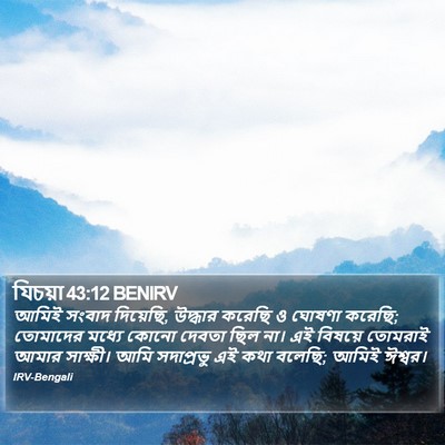 যিচয়া 43:12 BENIRV Bible Verse Image