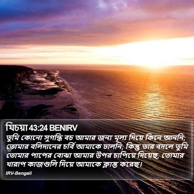 যিচয়া 43:24 BENIRV Bible Verse Image