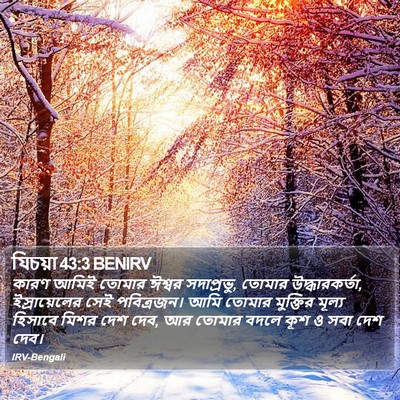 যিচয়া 43:3 BENIRV Bible Verse Image