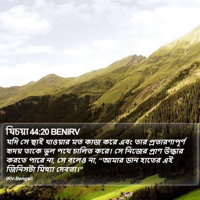 যিচয়া 44:20 BENIRV Bible Verse Image