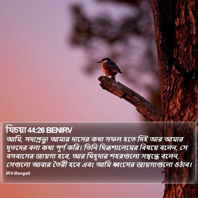 যিচয়া 44:26 BENIRV Bible Verse Image