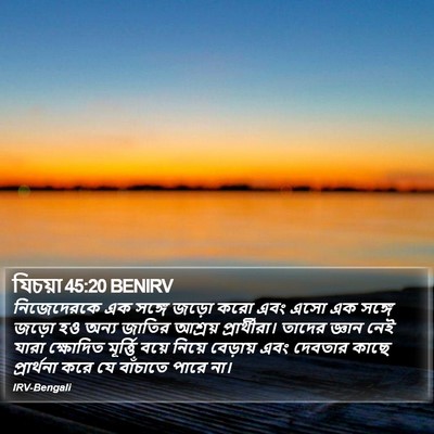 যিচয়া 45:20 BENIRV Bible Verse Image