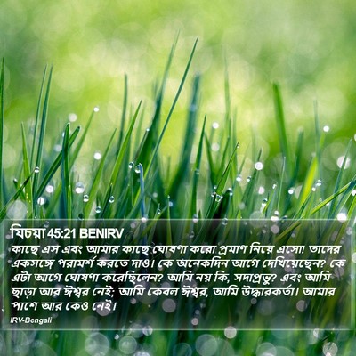 যিচয়া 45:21 BENIRV Bible Verse Image