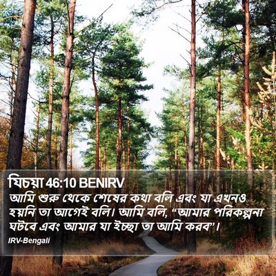 যিচয়া 46:10 BENIRV Bible Verse Image