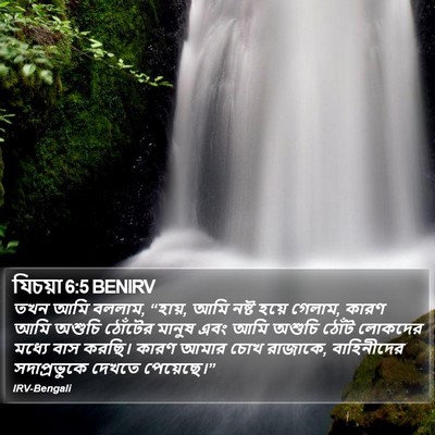 যিচয়া 6:5 BENIRV Bible Verse Image