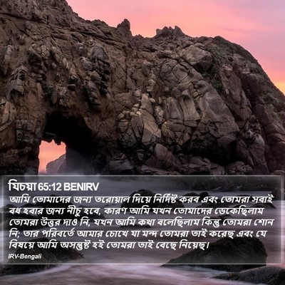 যিচয়া 65:12 BENIRV Bible Verse Image