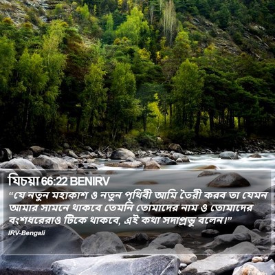 যিচয়া 66:22 BENIRV Bible Verse Image