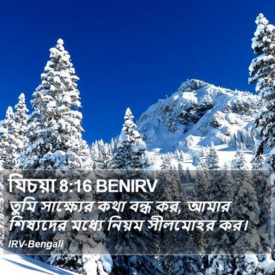 যিচয়া 8:16 BENIRV Bible Verse Image