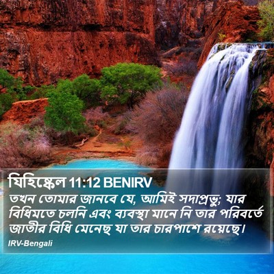 যিহিষ্কেল 11:12 BENIRV Bible Verse Image