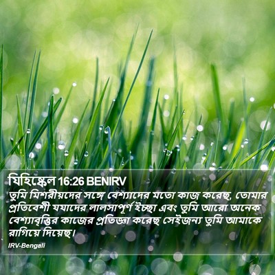 যিহিষ্কেল 16:26 BENIRV Bible Verse Image