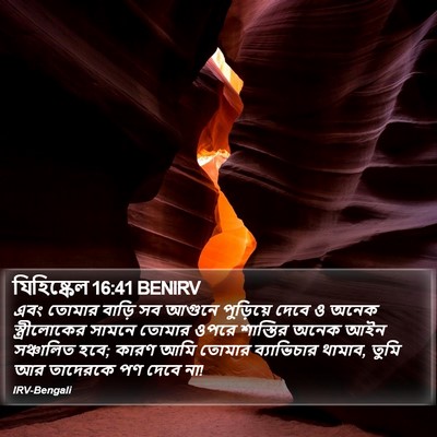 যিহিষ্কেল 16:41 BENIRV Bible Verse Image