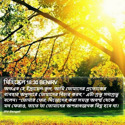 যিহিষ্কেল 18:30 BENIRV Bible Verse Image