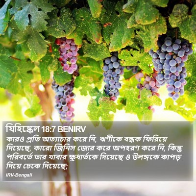 যিহিষ্কেল 18:7 BENIRV Bible Verse Image