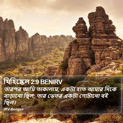 যিহিষ্কেল 2:9 BENIRV Bible Verse Image