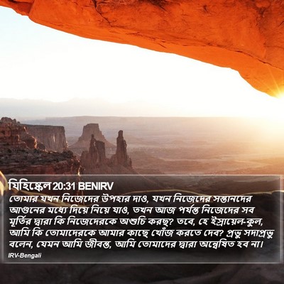 যিহিষ্কেল 20:31 BENIRV Bible Verse Image